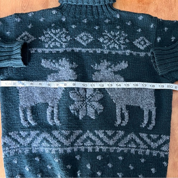 Ralph Lauren Vintage Wool Moose Nordic Turtleneck Sweater - Picture 6 of 7